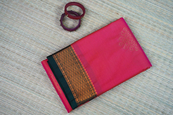 Ocean Mist Linen Saree
