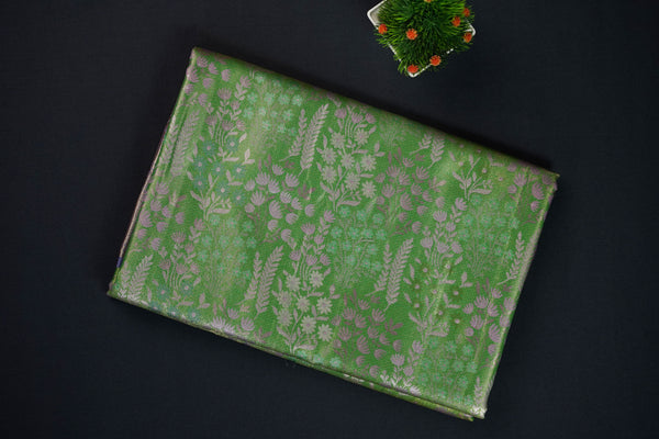 Green and Blue Bridal Art Silk Saree