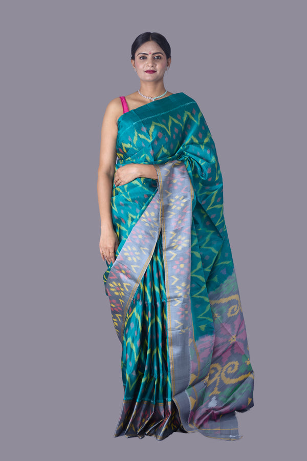 Ikat Pure Soft Silk saree