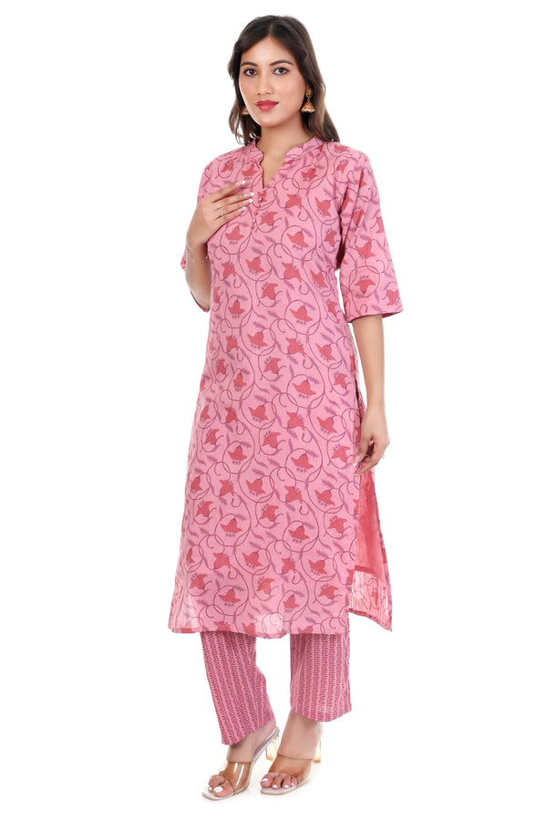 Stylish Kurti Set- Pink