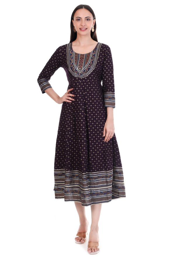 Anarkali Top - Magenta